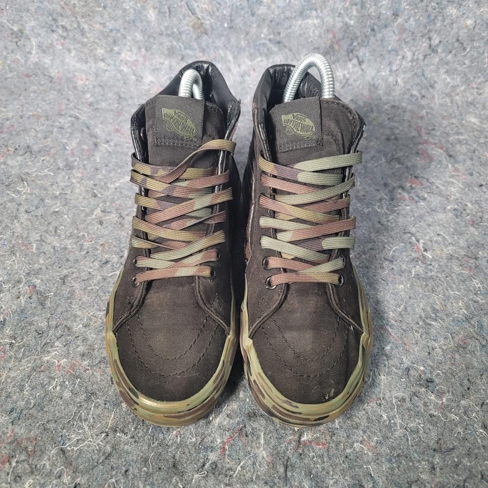 Vans Off The Wall Camo Shoes Mens 5 Womens 6.5 Sk8 Hi Top Sneakers Black Green - Picture 9 of 13